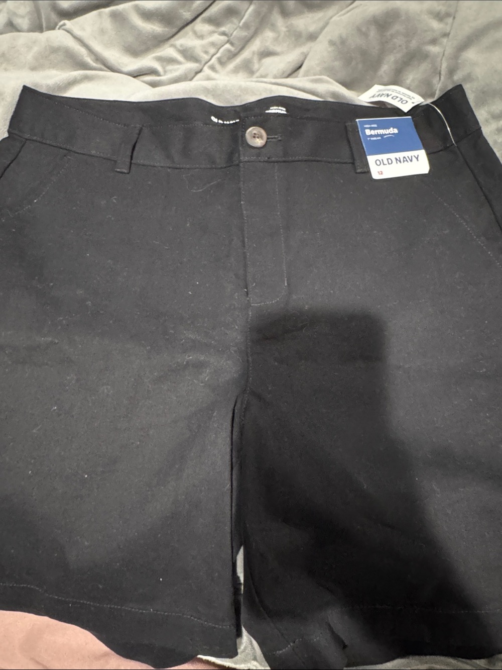 Old Navy Black Flat-Front Men’s Bermuda Shorts